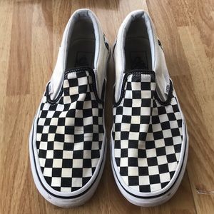 Vans checkerboard slip ons